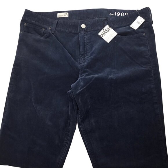 NWT GAP 1969 Perfect Boot Blue Corduroy 34L Tall Long Frozen Navy 36" Inseam - Picture 1 of 6